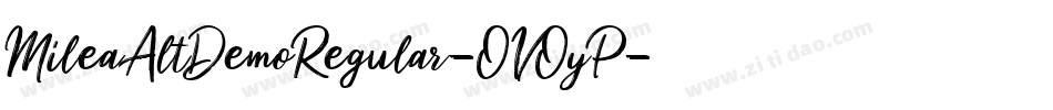 MileaAltDemoRegular-OVOyP字体转换