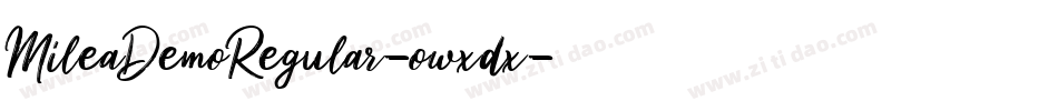 MileaDemoRegular-owxdx字体转换
