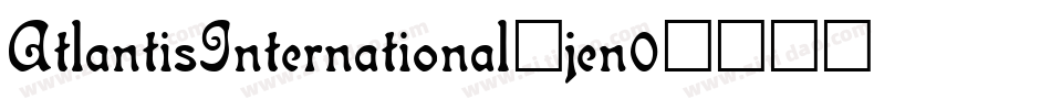 AtlantisInternational-jen0字体转换