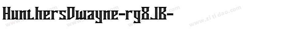 HunthersDwayne-rg8JB字体转换