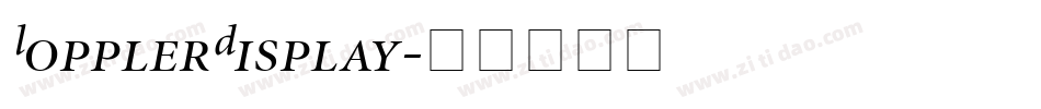 LopplerDisplay字体转换