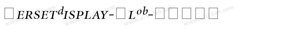 PersetDisplay-PlOB字体转换
