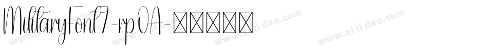 MilitaryFont7-rp0A字体转换