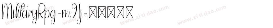 MilitaryRpg-m91j字体转换