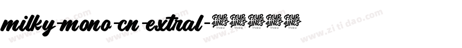 milky-mono-cn-extral字体转换