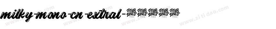 milky-mono-cn-extral字体转换