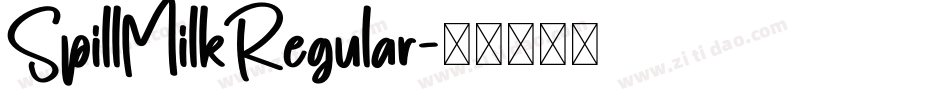SpillMilkRegular字体转换