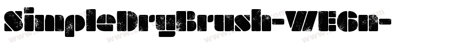 SimpleDryBrush-WE6n字体转换