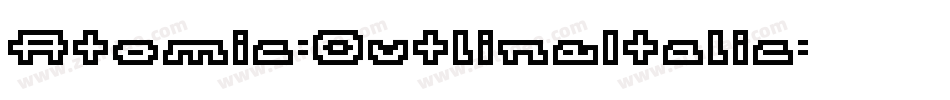 Atomic-OutlineItalic字体转换