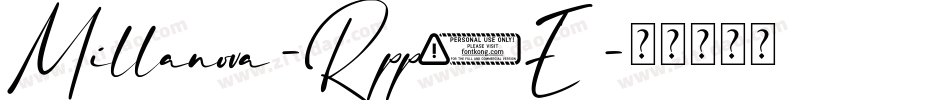 Millanova-Rpp6E字体转换