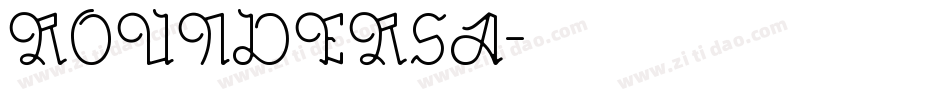 ROUNDERSA字体转换