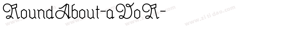 RoundAbout-aVoR字体转换