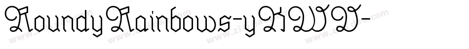 RoundyRainbows-yKWV字体转换