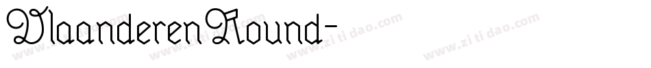 VlaanderenRound字体转换