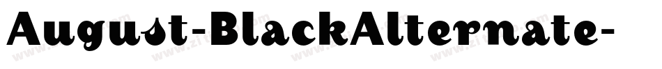 August-BlackAlternate字体转换