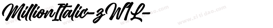 MillionItalic-zW1L字体转换