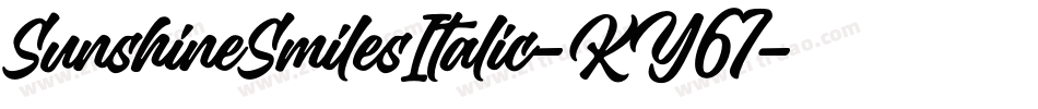 SunshineSmilesItalic-KY67字体转换