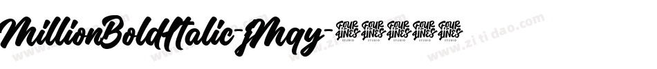 MillionBoldItalic-jMqy字体转换