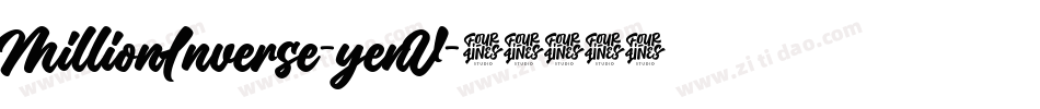 MillionInverse-yenV字体转换
