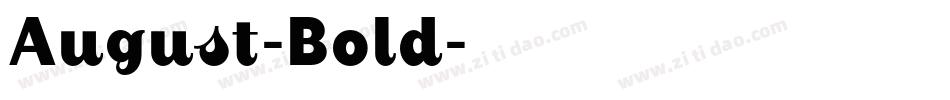August-Bold字体转换