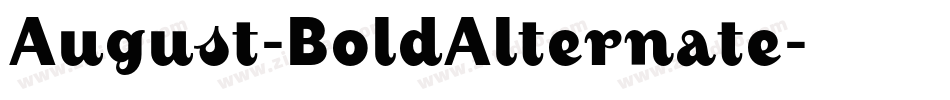 August-BoldAlternate字体转换