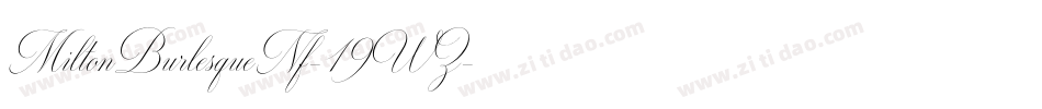 MiltonBurlesqueNf-19WZ字体转换