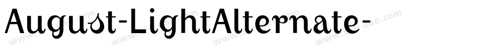August-LightAlternate字体转换