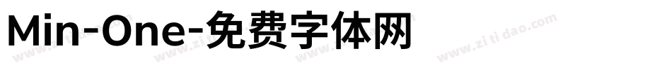 Min-One字体转换