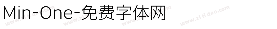 Min-One字体转换