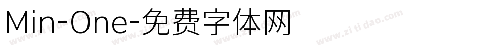 Min-One字体转换