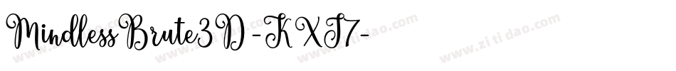 MindlessBrute3D-KXJ7字体转换