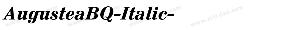 AugusteaBQ-Italic字体转换