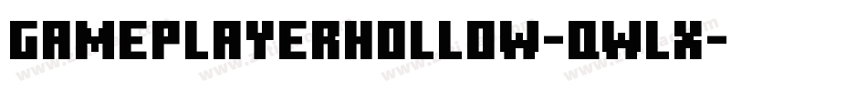 GamePlayerHollow-qwlx字体转换