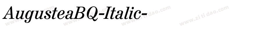 AugusteaBQ-Italic字体转换