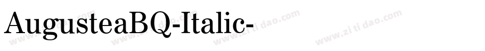 AugusteaBQ-Italic字体转换
