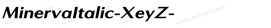 MinervaItalic-XeyZ字体转换