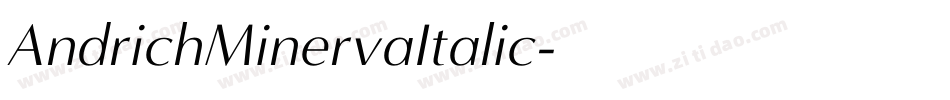 AndrichMinervaItalic字体转换