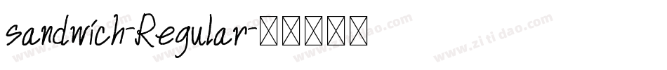 sandwich-Regular字体转换