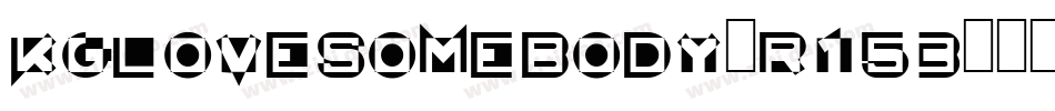 KgLoveSomebody-R153字体转换