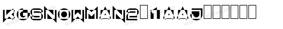 KgSnowman2-1aaj字体转换