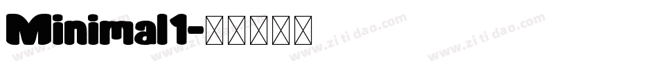 Minimal1字体转换