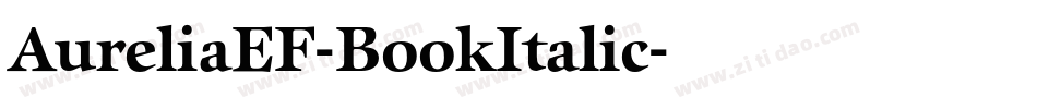 AureliaEF-BookItalic字体转换