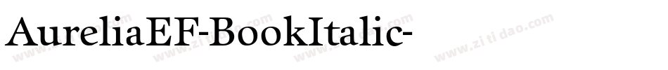 AureliaEF-BookItalic字体转换
