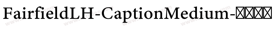 FairfieldLH-CaptionMedium字体转换