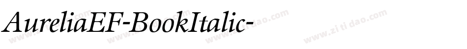 AureliaEF-BookItalic字体转换