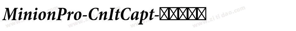 MinionPro-CnItCapt字体转换