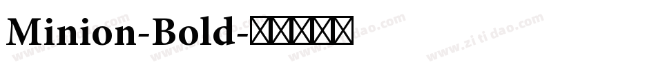 Minion-Bold字体转换