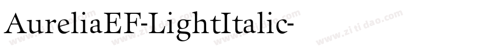 AureliaEF-LightItalic字体转换