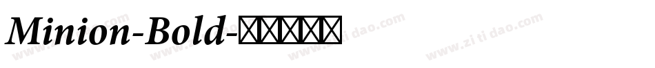 Minion-Bold字体转换