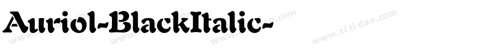 Auriol-BlackItalic字体转换